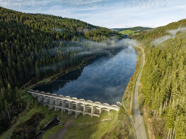 The Linachtalsperre near Voehrenbach in the Black Forest