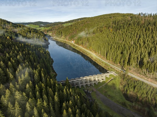 The Linachtalsperre near Voehrenbach in the Black Forest