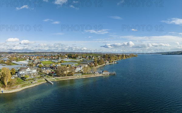 View over Lake Constance with the southern part of the island of Reichenau