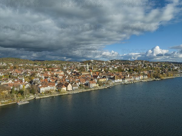 Aerial view of Ueberlingen on Lake Constance