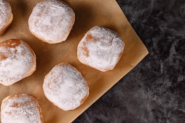 Top view of Berliner Pfannkuchen