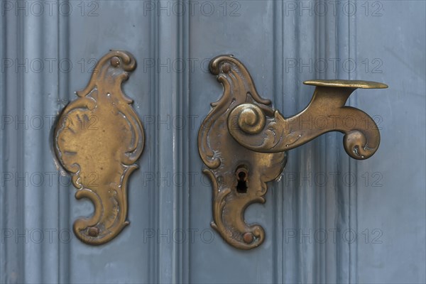 Historic brass door lock