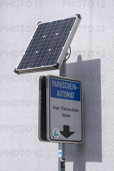 Photovoltaic module on a parking meter