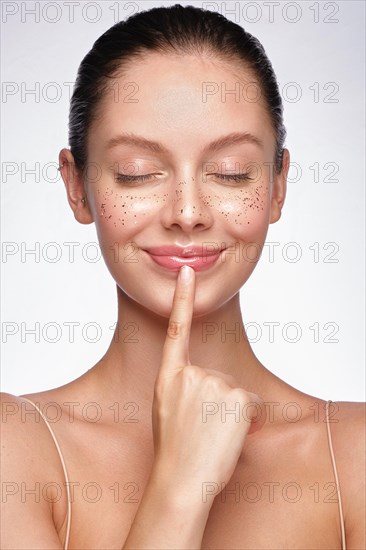 Portrait of beautiful woman with light natural make-up