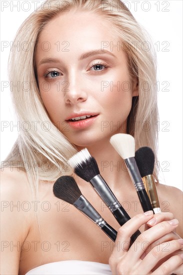 Beautiful young girl with a light natural make-up