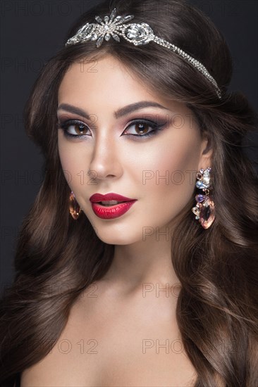 Beautiful woman with arabic make-up