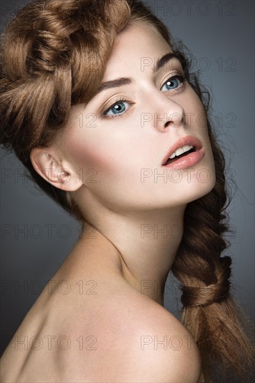 Beautiful girl with light make-up