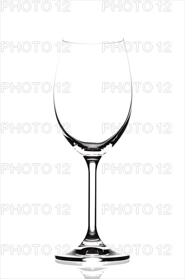 Empty wine glass. isolated on a white background