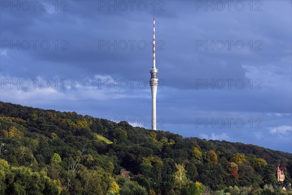 Dresden TV Tower on the slopes of the Elbe in the Wachwitz district of Dresden