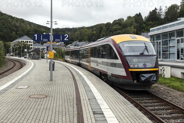 Glashuette railway station in the district of Saechsische Schweiz-Osterzgebirge