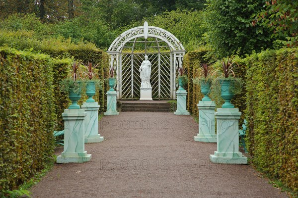 Russian Garden with Figure and Decoration