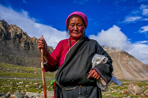 Pilgrim before Mount Kailash