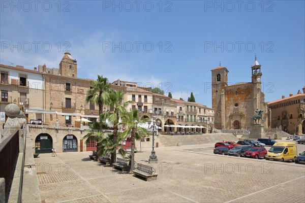 Plaza Mayor market square with Iglesia de San Martin church