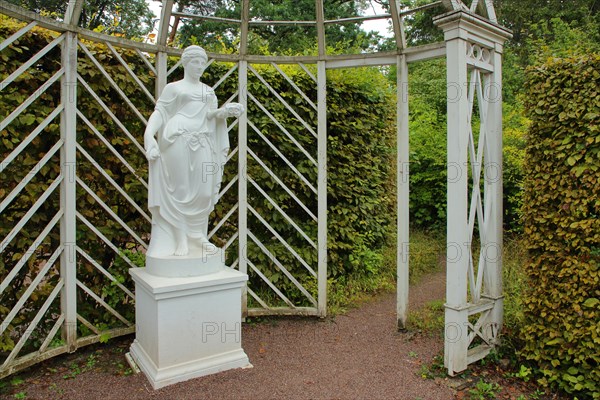 White sculpture on stone