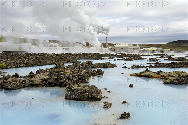 Cooling Pools at the Blue Lagoon Geothermal Power Plant