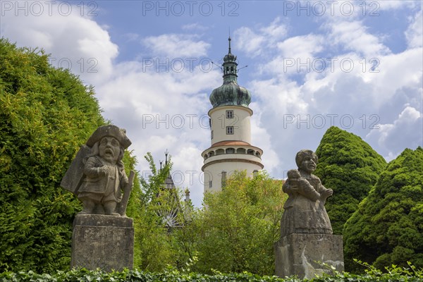 Neustadt an der Mettau Castle seen from the park