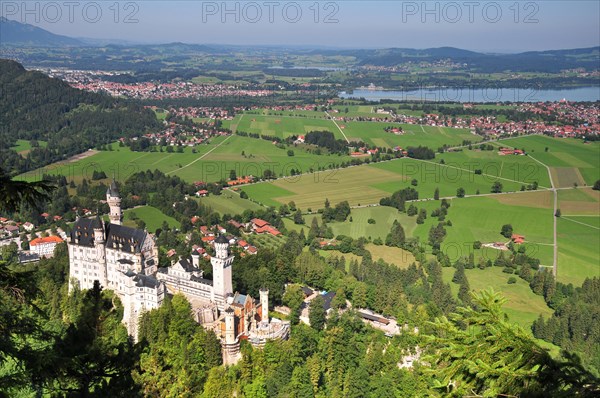 View of Neuschwanstein Castle from the climb to Tegelberg