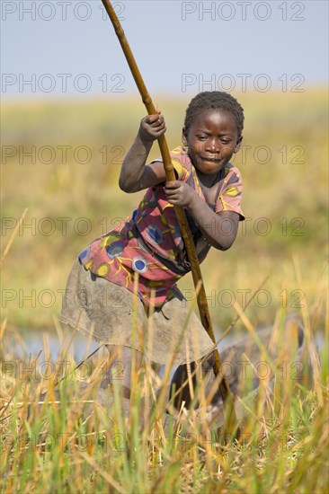 Girl on canoe