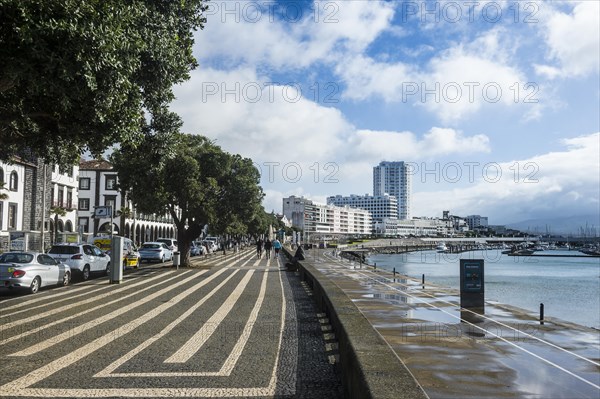 Oceanfront of the historic town of Ponta Delgada