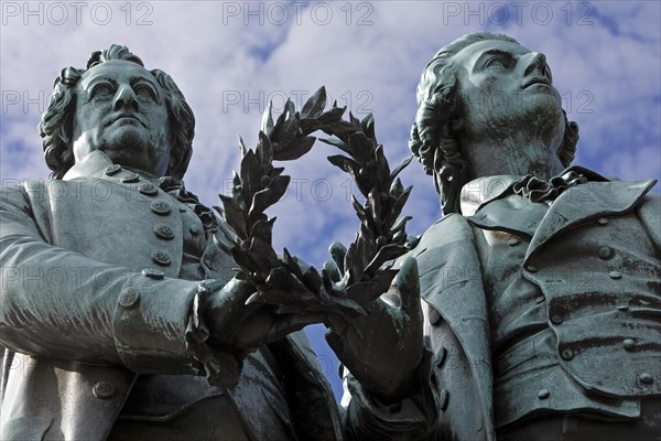 Double Statue Goethe-Schiller Monument by Ernst Rietschel