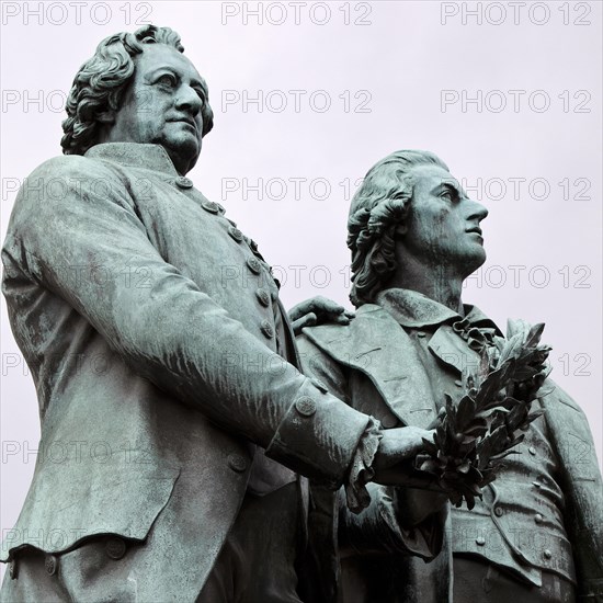 Double Statue Goethe-Schiller Monument by Ernst Rietschel