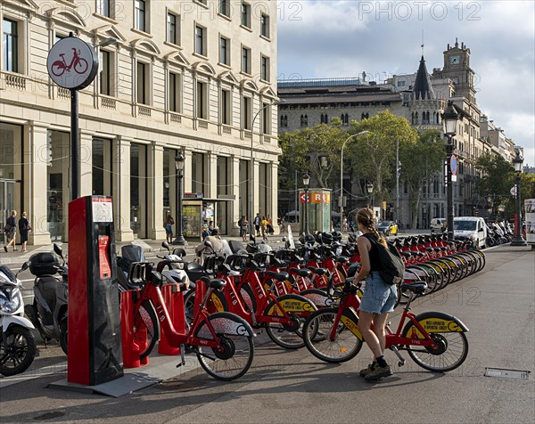 Collection point for rental bikes and scooters