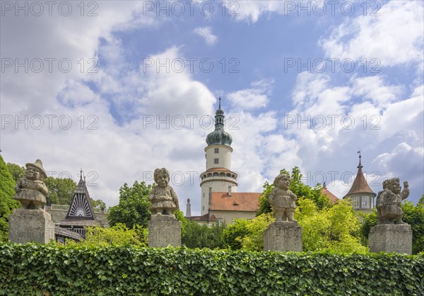 Neustadt an der Mettau Castle seen from the park