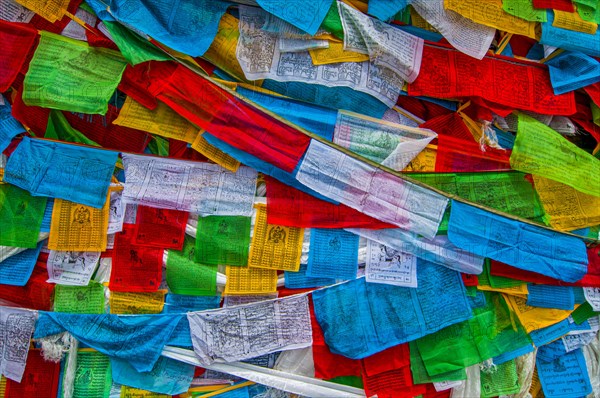 Prayer flags along the friendship highway