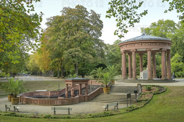 Elisabethenbrunnen with fountain temple and goddess Hygieia