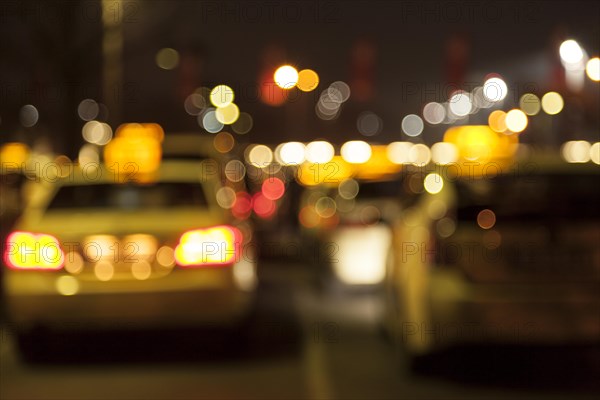 Taxi ride in Berlin at night