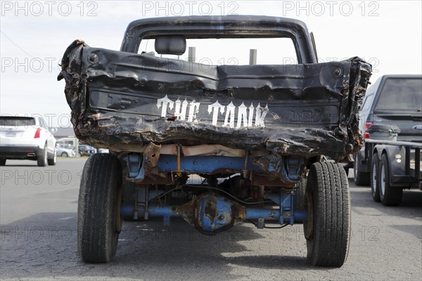 Damaged car at Demolition Derby