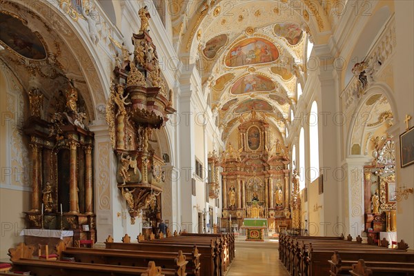 Interior view with pulpit