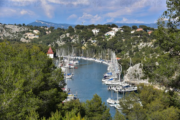 Calanque Port Miou near Cassis on the Cote d'Azur in Provence