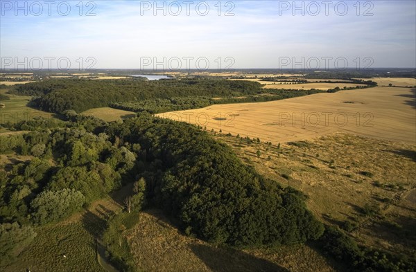 Aerial photograph The Green Belt in the border area between Mecklenburg-Western Pomerania and Schleswig-Holstein in the Schaalsee UNESCO Biosphere Reserve