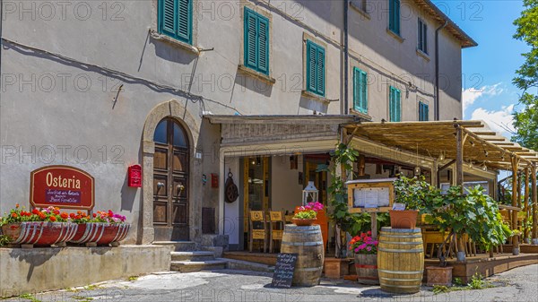 Osteria with colourful flower decoration