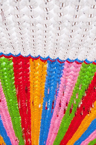 Colorful lanterns at Jogyesa Buddhist temple