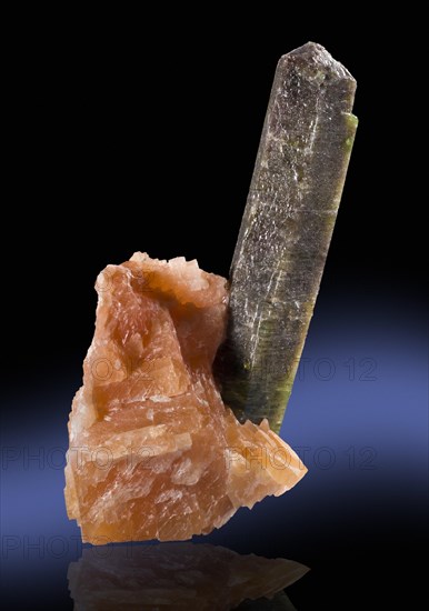 Fluorapatite in Calcite