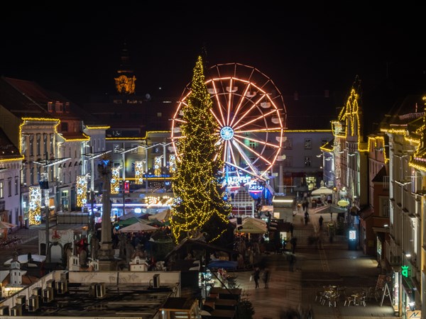 Christmas tree and Ferris wheel