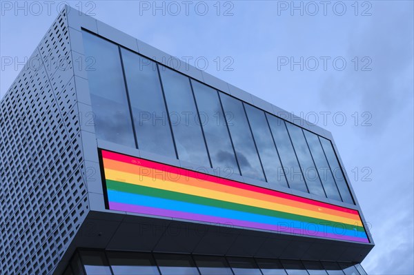 Facade with rainbow colours