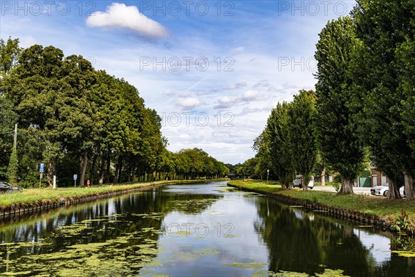 Unesco world heritage site Canal du Centre linking Meuse and Scheidt river