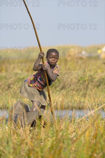 Girl on canoe