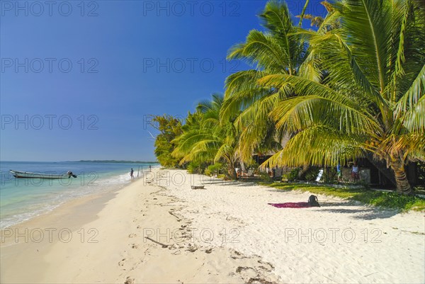 White sand beach in Iles aux Nattes near Ile saint marie