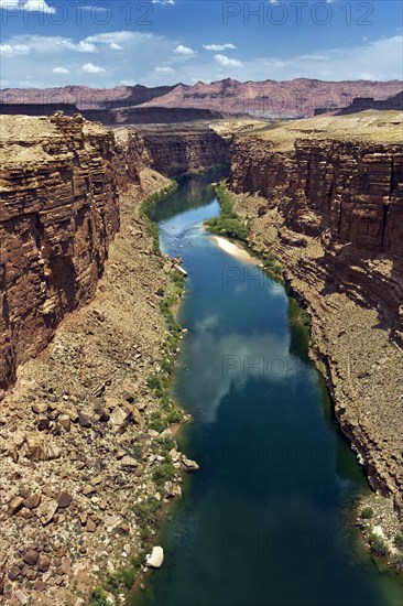 The Colorado River Flowing Through Marble Canyon