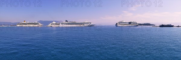 Four large cruise ships
