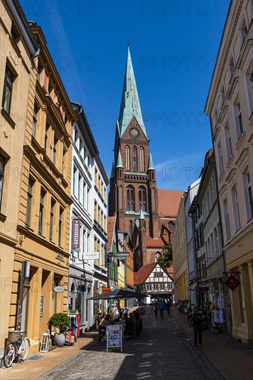 Old town of Schwerin with the cathedral