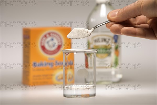 Baking Soda Reacting with Vinegar