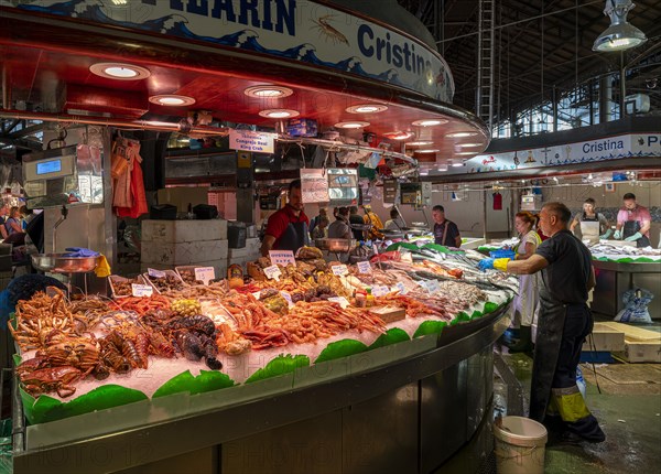 Market stall in the La Rambla market hall