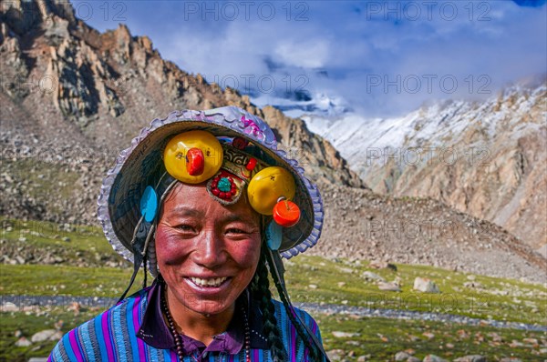 Pilgrim before Mount Kailash