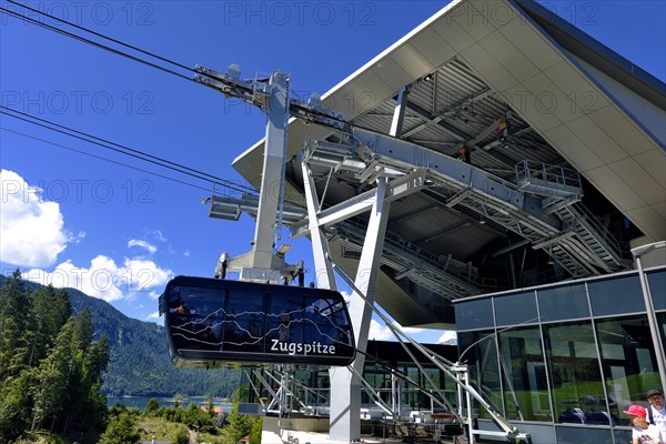New cable car to the Zugspitze from the Eibsee lake