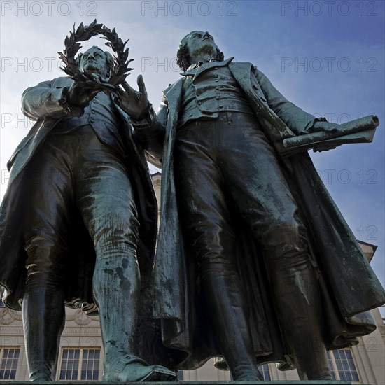 Double Statue Goethe-Schiller Monument by Ernst Rietschel